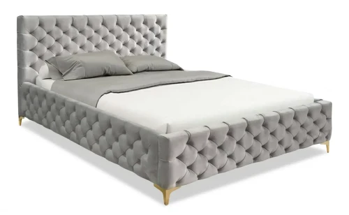 Łóżko tapicerowane Roksi z pojemnikiem 140x200 dwuosobowe