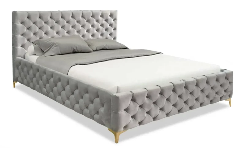 Łóżko tapicerowane Roksi z pojemnikiem 140x200 dwuosobowe