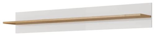 Półka wisząca Arco 138 cm biały + dąb grandson