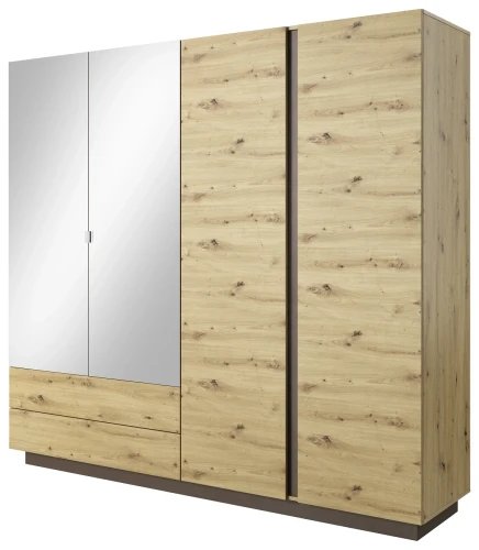 Szafa Arco z lustrem 220 cm dąb artisan + grafit