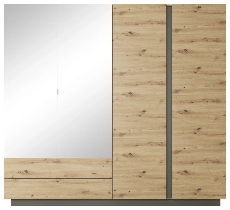 Szafa Arco z lustrem 220 cm dąb artisan + grafit
