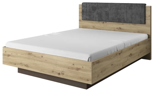 Łóżko z pojemnikiem Arco 160x200 cm dąb artisan + grafit