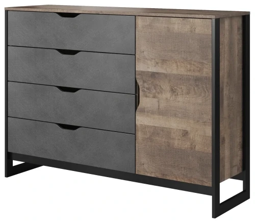 Komoda Arden z szufladami 138 cm dąb sand grange