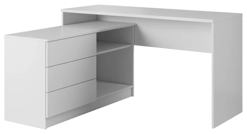 Biurko Teo z szafką 138 cm białe