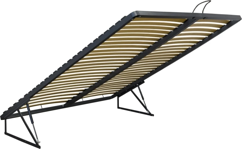 Łóżko 3D z pojemnikiem i stolikami nocnymi 160x200 cm biały + dąb craft złoty - stelaż metalowy