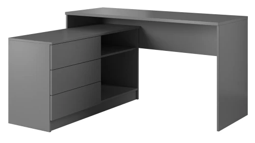 Biurko Teo z szafką 138 cm grafit