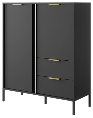 Komoda Lars wysoka 103x123 cm antracyt