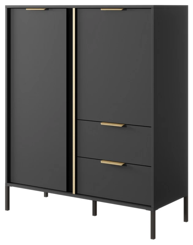 Komoda Lars wysoka 103x123 cm antracyt