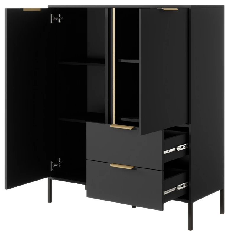 Komoda Lars wysoka 103x123 cm antracyt