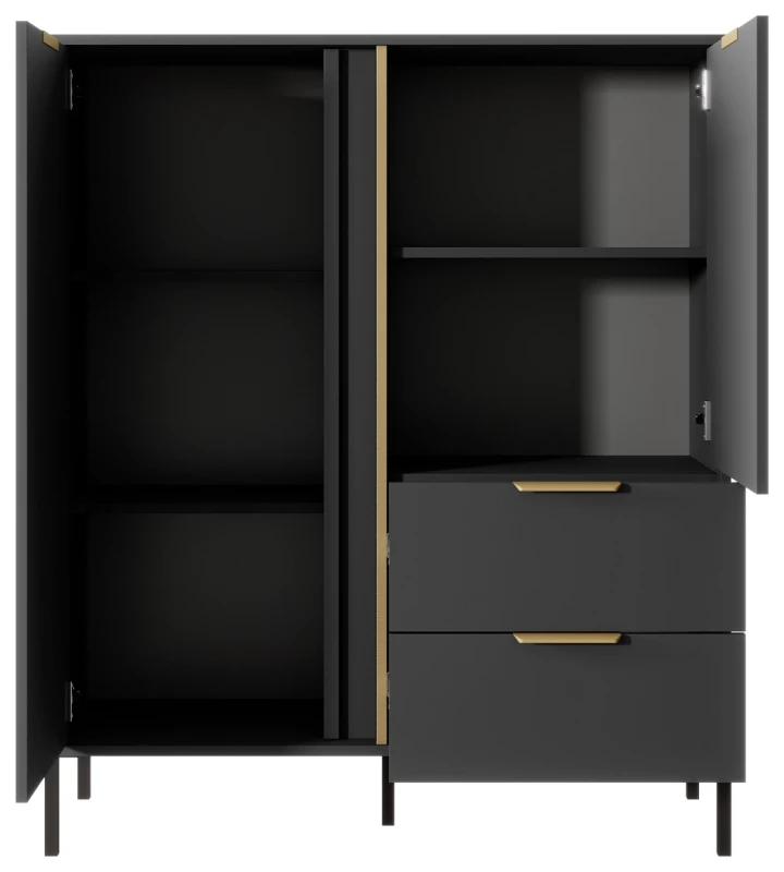 Komoda Lars wysoka 103x123 cm antracyt