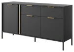 Komoda Lars trzydrzwiowa z szufladami 153 cm antracyt