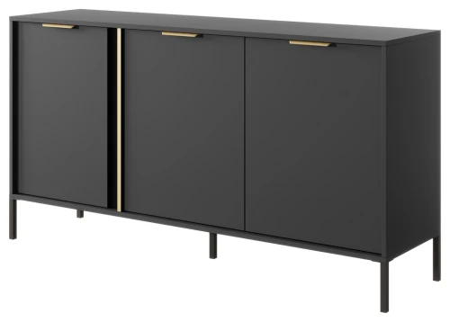 Komoda Lars trzydrzwiowa 153 cm antracyt