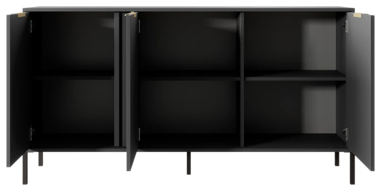 Komoda Lars trzydrzwiowa 153 cm antracyt