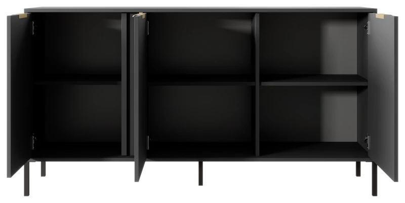Komoda Lars trzydrzwiowa 153 cm antracyt