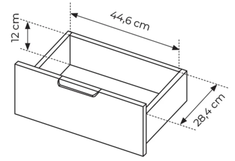 Komoda Lars dwudrzwiowa z szufladą 193 cm antracyt