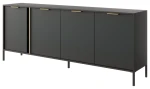 Komoda Lars czterodrzwiowa 203 cm antracyt
