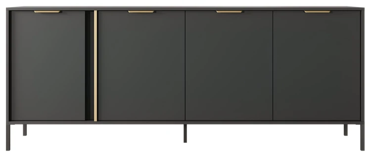 Komoda Lars czterodrzwiowa 203 cm antracyt