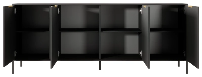 Komoda Lars czterodrzwiowa 203 cm antracyt