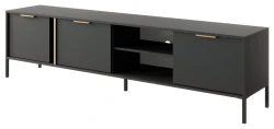 Szafka RTV Lars trzydrzwiowy 203 cm antracyt