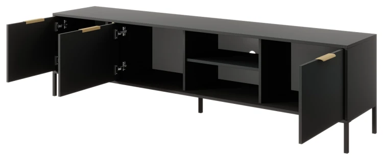 Stolik RTV Lars trzydrzwiowy 203 cm antracyt