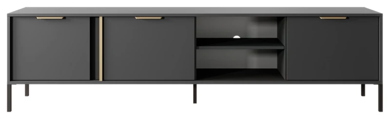 Stolik RTV Lars trzydrzwiowy 203 cm antracyt