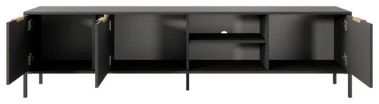 Stolik RTV Lars trzydrzwiowy 203 cm antracyt