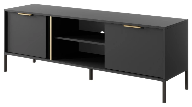 Stolik RTV Lars dwudrzwiowy 153 cm antracyt
