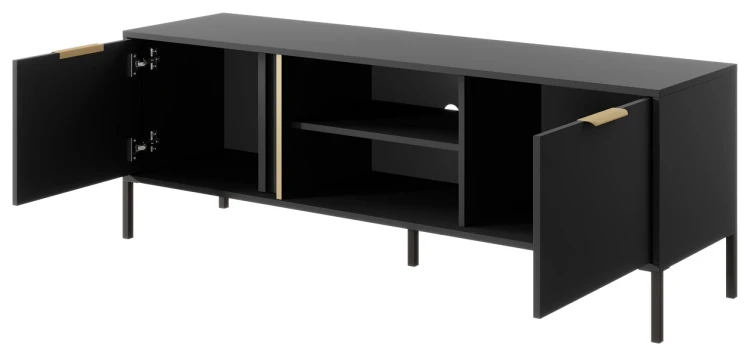 Stolik RTV Lars dwudrzwiowy 153 cm antracyt