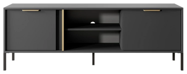 Stolik RTV Lars dwudrzwiowy 153 cm antracyt