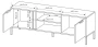 Stolik RTV Lars dwudrzwiowy 153 cm antracyt