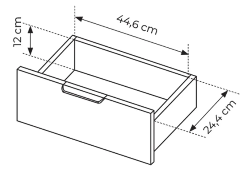 Stolik kawowy Lars z szufladami 97 cm antracyt