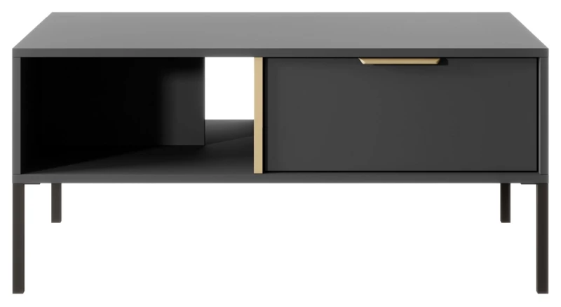 Stolik kawowy Lars z szufladami 97 cm antracyt