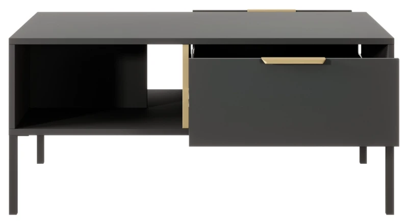 Stolik kawowy Lars z szufladami 97 cm antracyt