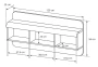Półka wisząca Link z przegrodami 120 cm dąb sonoma