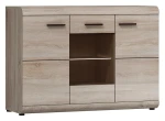 Komoda Link z witryną 120 cm dąb sonoma