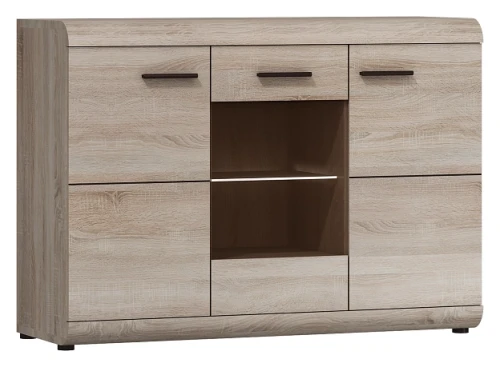Komoda Link z witryną 120 cm dąb sonoma