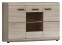 Komoda Link z witryną 120 cm dąb sonoma