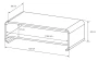 Stolik kawowy Link z półką 120 cm dąb sonoma