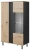 Witryna Madis niska 90 cm dąb artisan + antracyt