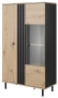 Witryna Madis niska 90 cm dąb artisan + antracyt