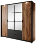 Szafa Milton z lustrem 220 cm kasztan + antracyt