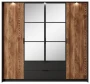 Szafa Milton z lustrem 220 cm kasztan + antracyt