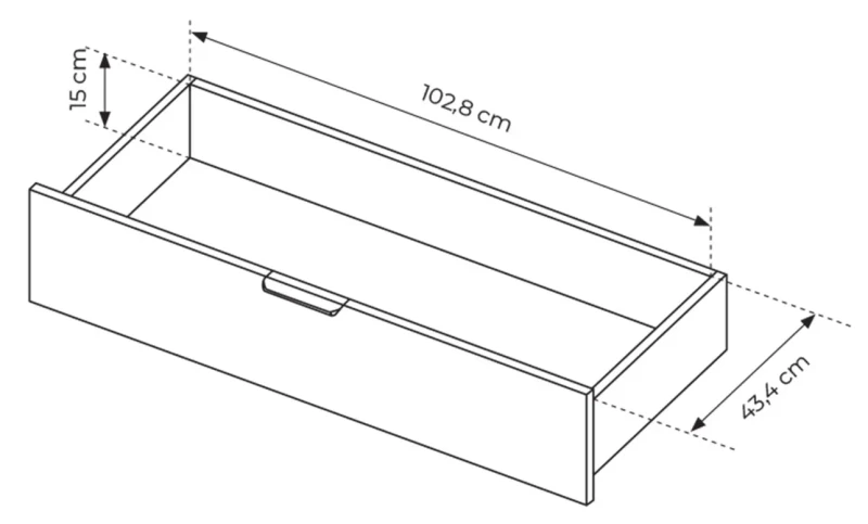 Szafa Milton z lustrem 220 cm kasztan + antracyt