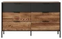 Komoda Milton z szufladami 137 cm kasztan + antracyt