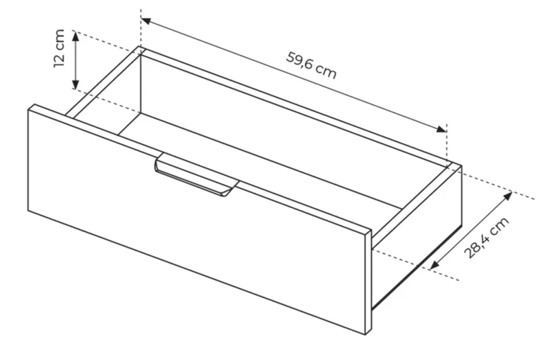 Komoda Milton z szufladami 137 cm kasztan + antracyt