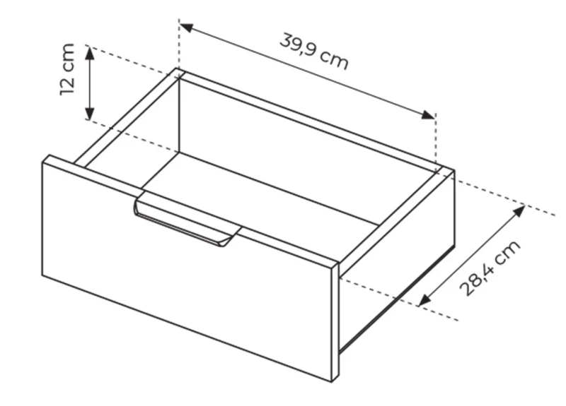 Stoliki nocne Milton z oświetleniem 49 cm kasztan + antracyt