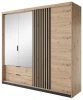 Szafa Tally z lustrem 220 cm dąb artisan + antracyt
