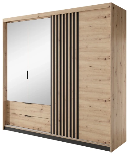 Szafa Tally z lustrem 220 cm dąb artisan + antracyt