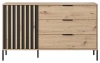 Komoda Tally z szufladami 138 cm dąb artisan + antracyt
