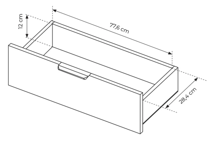 Komoda Tally z szufladami 138 cm dąb artisan + antracyt